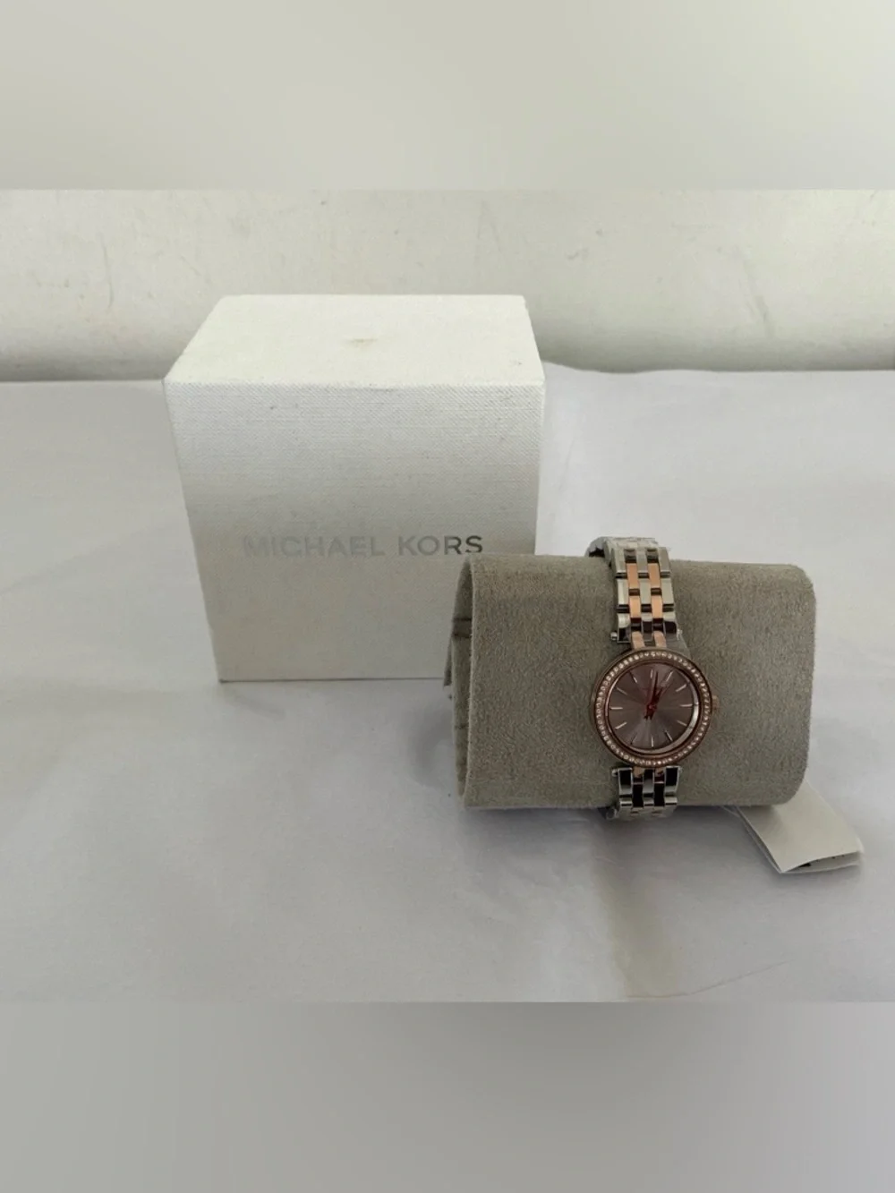 Michael Kors Darci Mini 26mm Stainless Steel and Rose Gold Tone Crystal Ladies